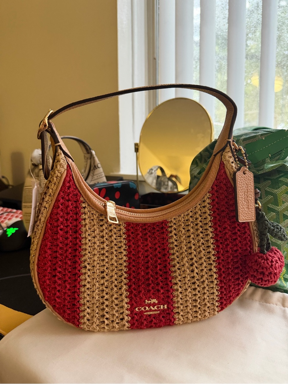 Coach Emily shoulder bag with charm - BRAND NEW W/ TAGS